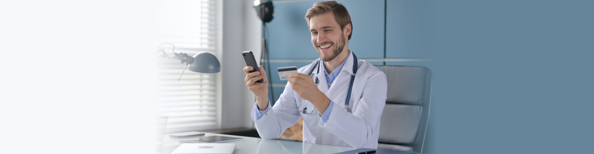 Doctor Making Online Payment